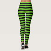 Groene en zwarte gestreept halloween-Leggings Leggings (Achterkant)