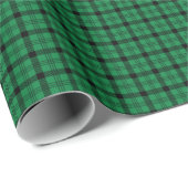 Groene en Zwarte Gezellige Plaids Cadeaupapier (Rol Hoek)