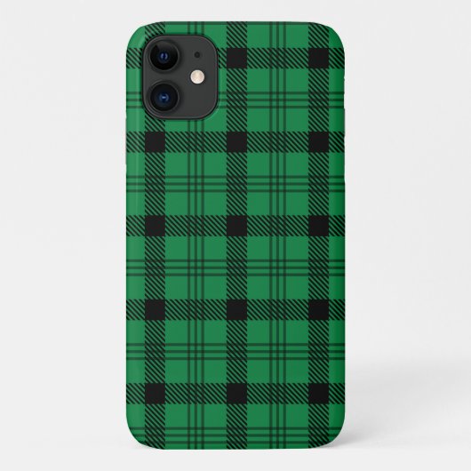 Groene en Zwarte Gezellige Plaids Case-Mate iPhone Case (Achterkant)