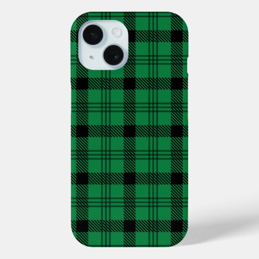 Groene en Zwarte Gezellige Plaids Case-Mate iPhone Case (Achterkant)