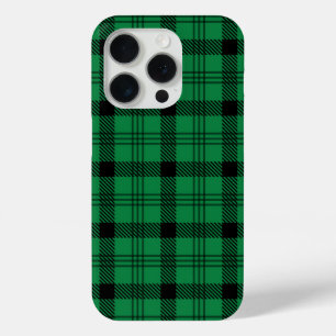 Groene en Zwarte Gezellige Plaids iPhone 15 Pro Case