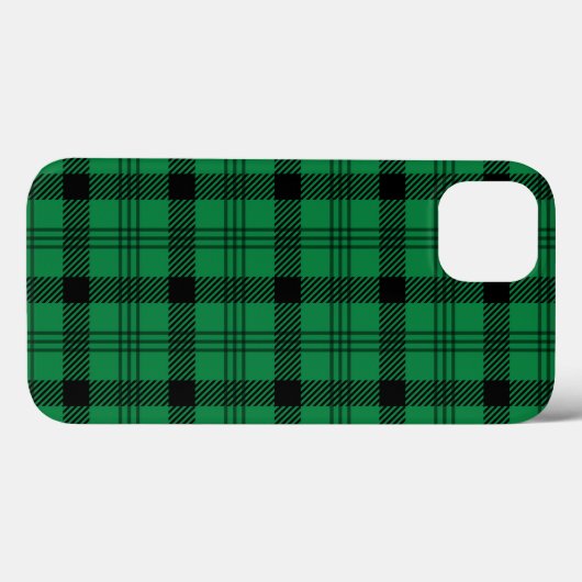 Groene en Zwarte Gezellige Plaids Case-Mate iPhone Case (Achterkant (horizontaal))