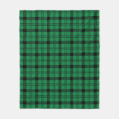Groene en Zwarte Gezellige Plaids Fleece Deken (Voorkant)