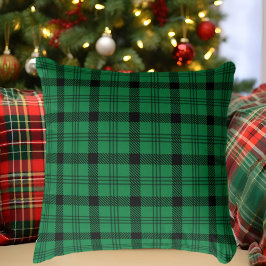 Groene en Zwarte Gezellige Plaids Kussen