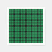 Groene en Zwarte Gezellige Plaids Servet (Voorkant)