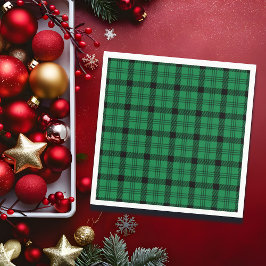 Groene en Zwarte Gezellige Plaids Servet