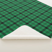 Groene en Zwarte Gezellige Plaids Sherpa Deken (3/4)