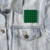 Groene en Zwarte Gezellige Plaids Vierkante Button 5,1 Cm (In situ)