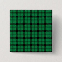Groene en Zwarte Gezellige Plaids Vierkante Button 5,1 Cm