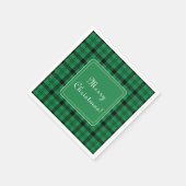 Groene en Zwarte Gezellige Plaids Vrolijk Kerstfee Servet (Hoek)