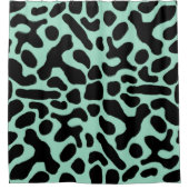 Groene en zwarte giftige kunstkikker douchegordijn (Voorkant)