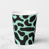 Groene en zwarte giftige kunstkikker papieren bekers (Achterkant)