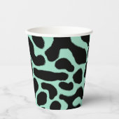 Groene en zwarte giftige kunstkikker papieren bekers (Voorkant)