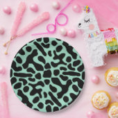 Groene en zwarte giftige kunstkikker papieren bordje (Feest)