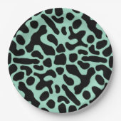 Groene en zwarte giftige kunstkikker papieren bordje (Voorkant)