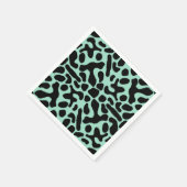 Groene en zwarte giftige kunstkikker servet (Hoek)