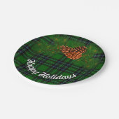 Groene en zwarte gipsplaten - pijndenkegels papieren bordje (Gekanteld)