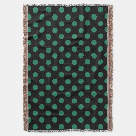 Groene en zwarte haarpunten deken (Voorkant Verticaal)