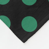 Groene en zwarte haarpunten fleece deken (Hoek)