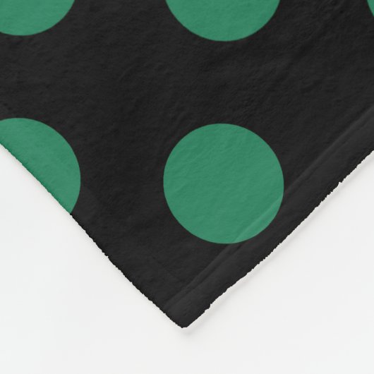 Groene en zwarte haarpunten fleece deken (Hoek)