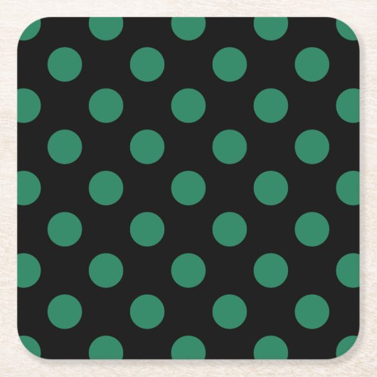 Groene en zwarte haarpunten kartonnen onderzetters (Voorkant)