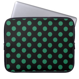 Groene en zwarte haarpunten laptop sleeve