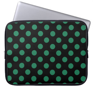 Groene en zwarte haarpunten laptop sleeve