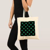 Groene en zwarte haarpunten tote bag (Voorkant (product))