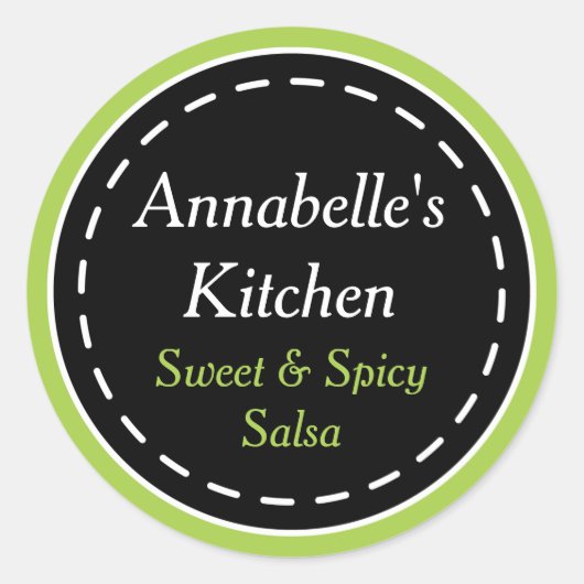 Groene en Zwarte Keuken Stickers (Voorkant)