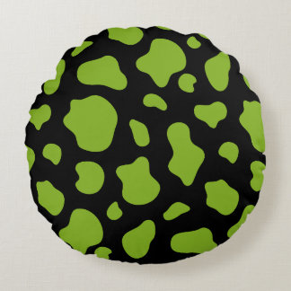 Groene en zwarte koeienprint decoratieve kussen