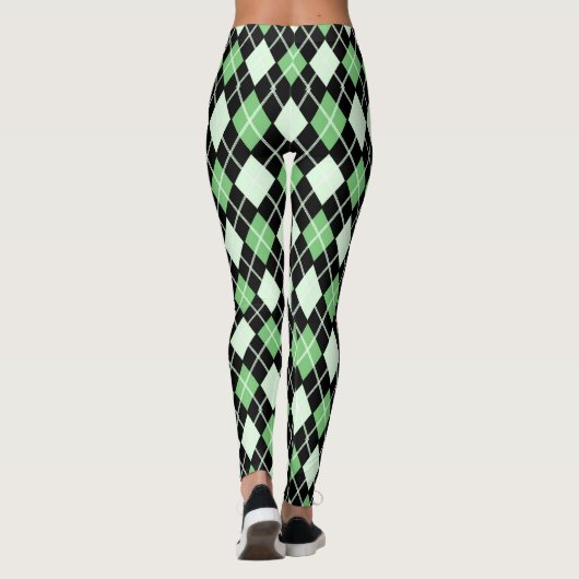 Groene en zwarte Leggings (Achterkant)