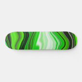 Groene en zwarte marmer als Striped Fluid Art Persoonlijk Skateboard (Horizontaal)