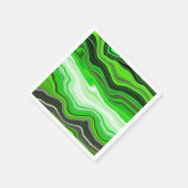 Groene en zwarte marmer als Striped Fluid Art Servet (Hoek)