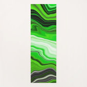 Groene en zwarte marmer als Striped Fluid Art Yogamat (Voorkant)