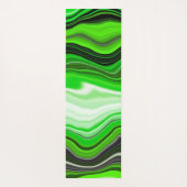 Groene en zwarte marmer als Striped Fluid Art Yogamat (Achterkant)