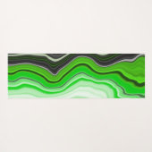 Groene en zwarte marmer als Striped Fluid Art Yogamat (Achterkant (horizontaal))