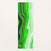 Groene en zwarte marmer als Striped Fluid Art Yogamat (Voorkant)
