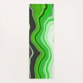 Groene en zwarte marmer als Striped Fluid Art Yogamat (Achterkant)