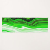 Groene en zwarte marmer als Striped Fluid Art Yogamat (Voorkant (horizontaal))