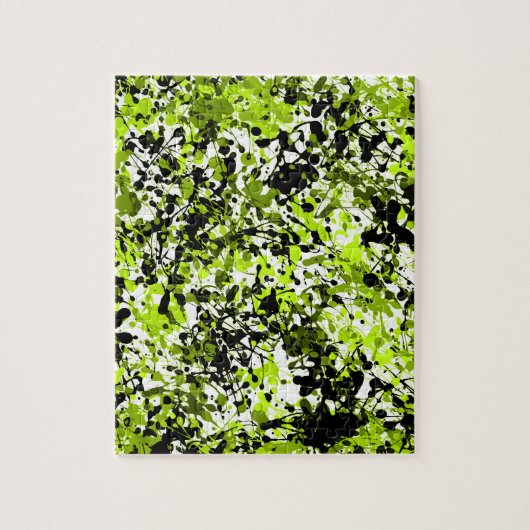 Groene en zwarte microgreens legpuzzel (Verticaal)