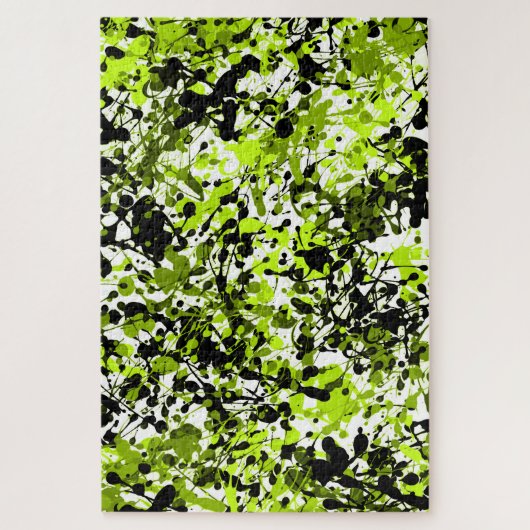 Groene en zwarte microgreens legpuzzel (Verticaal)