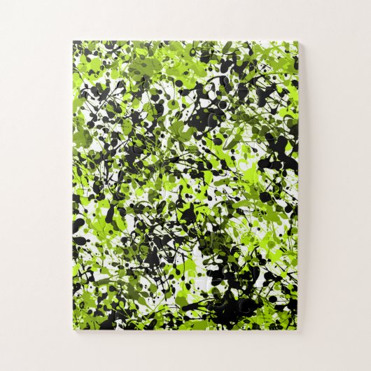 Groene en zwarte microgreens legpuzzel (Verticaal)