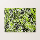 Groene en zwarte microgreens legpuzzel (Horizontaal)