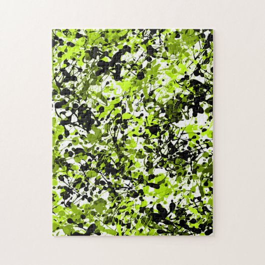 Groene en zwarte microgreens legpuzzel (Verticaal)