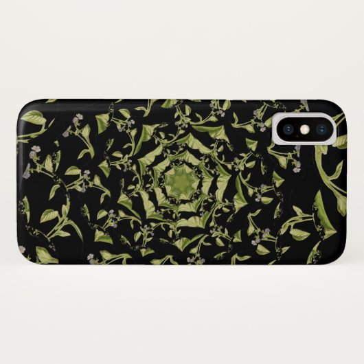 Groene en zwarte natuur hypnose fractal Case-Mate iPhone case (Achterkant (horizontaal))