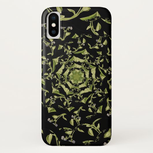 Groene en zwarte natuur hypnose fractal Case-Mate iPhone case (Achterkant)