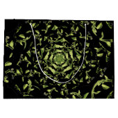 Groene en zwarte natuur hypnose fractal groot cadeauzakje (Achterkant)