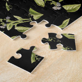 Groene en zwarte natuur hypnose fractal legpuzzel (Zijkant)