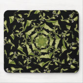 Groene en zwarte natuur hypnose fractal muismat (Voorkant)