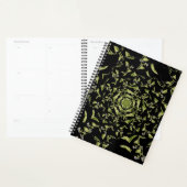 Groene en zwarte natuur hypnose fractal planner (Display)
